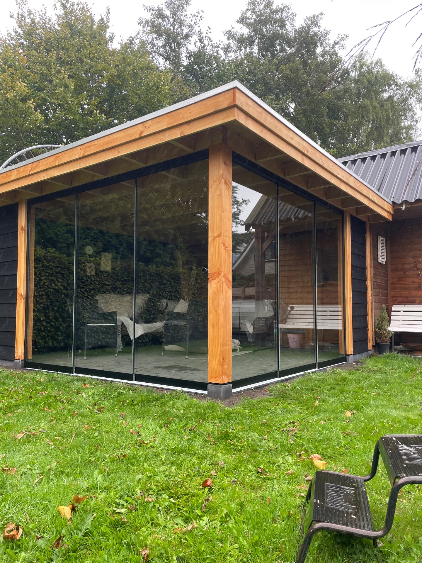 Glazen schuifwand in Marum